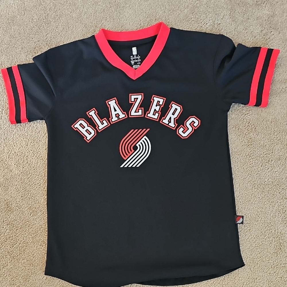 NBA Blazers Kids Black and Red Jersey